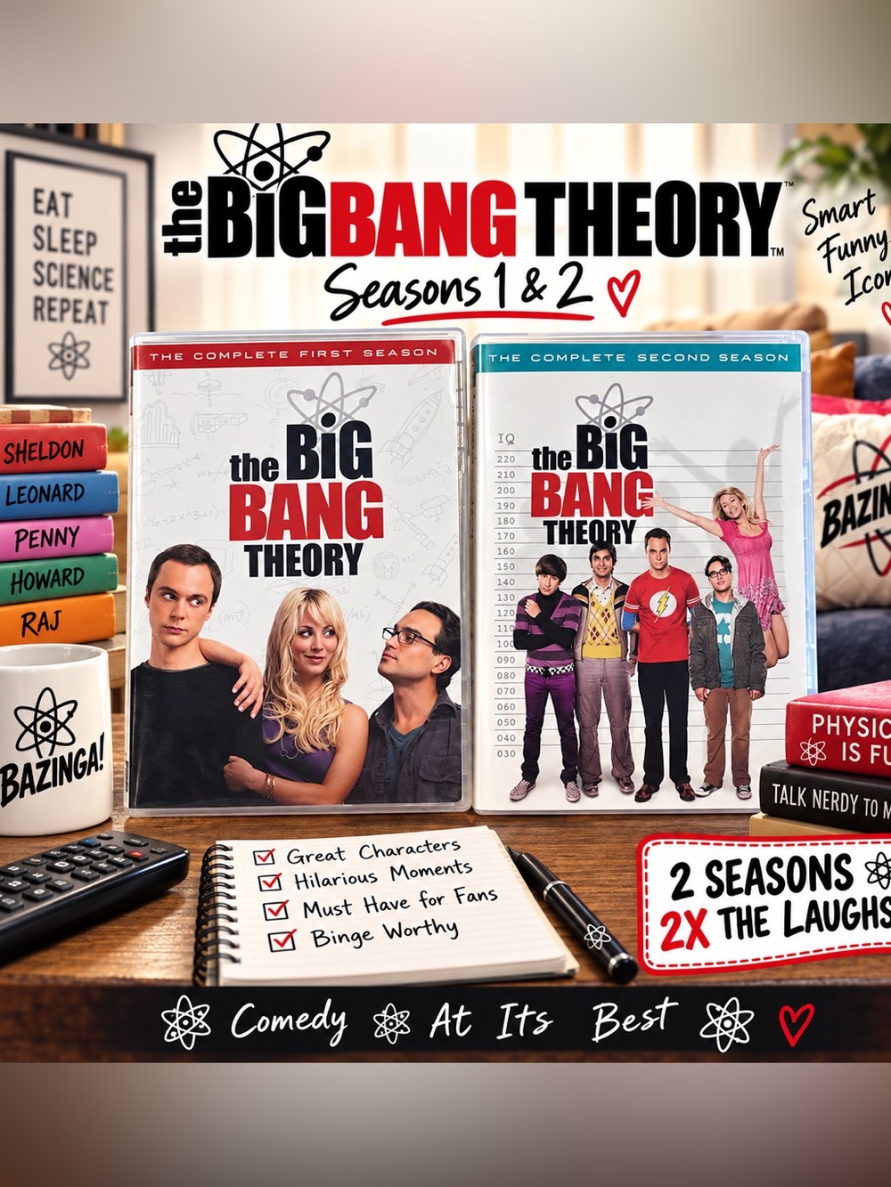 Big Bang theory seasons 1 & 2 DVDs